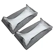 2 Pcs under Bed Storage Bag Underbed Boxes Travel Comforter Bags