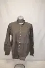 NWT Quince Organic Textured Cotton Peasant Olive Blouse Size XS