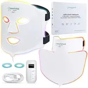 Nourished Bodynskin 7 Colors LED Face and Neck Mask with Near-Infrared - Blue, Red Light Therapy for Face - 228 LEDs - Skincare Tool for Anti-Aging