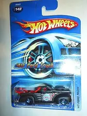 #2006-142 '40 Ford Truck Black Collectible Collector Car Mattel Hot Wheels 1:64 Scale