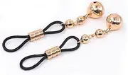 [eartif] 2PCS Nipple Rings for Women Adjustable Non piercing Nipple Noose Ring Bar Nipple Rings Adjustable Faux Body Piercing Jewelry Fake Nipple Piercing, Copper, no gemstone
