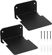 Mini Wall Shelf, Black, Pack of 2, Small Wall Shelf, Black, Floating Shelf, Invisible Wall Shelves, Wall Shelves for Walls, Bathroom, Living Room, Bedroom, Office, Decoration