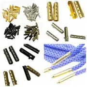 100PCS Shoe Lace DIY Replacement Aglets Heads Ends Tips Shoelaces Repair Metal+