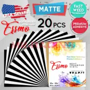 20pcs Black & White Heat Transfer Vinyl 12" x 10" T-Shirt HTV Iron On Bundle Set