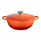 Le Creuset 琺瑯鑄鐵媽咪鍋 含鋼頭鍋蓋 28公分 火焰橘