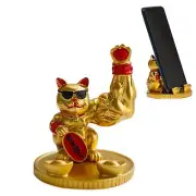 Maneki Neko Smartphone Stand Beckoning Cat Accessory Holder Figurine Fortune F/S