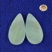 EA19554# 1 Pair Natural genuine Gemstone matched Amazonite earrings Cab