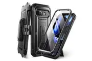 For Google Pixel 9A 2025 Ub Pro Full-Body Rugged Holster & Kickstand Phone Case With Built-In Screen Protector