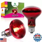 REPTI HOME Reptile Heat Lamp Bulbs, Infrared 75W Reptiles and Amphibians Bask
