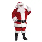 Santa Claus Suit Classic Plus Size with Wig Eyebrows And Beard