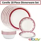 Corelle 6 Person Dinnerware Set Dinner Plates Bowls 18 piece Entertaining Meal