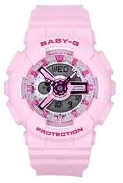 Casio Baby-G Analog Digital Pink Dial Resin Strap BA-110YK-4A 100M Ladies Watch