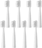 AJELU Replacement Toothbrush Heads for Sonic Electric Toothbrush Model 806, White Brush Heads Compatible with 6 Colors, 8-Pack