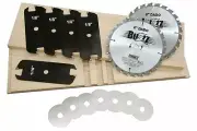 8" 24T Carbide Woodworking Stacked Dado Saw Blade Flat Bottom Cut