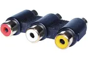 Dynalink 3 RCA Socket To 3 RCA Connections Socket Adapter