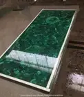 Malachite Stone Coffee Table Top, Gemstone Marble Inlaid Table Top, Home Decor