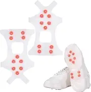 [Generic] Silicone Ice Snow Grips, Boot Traction Cleat Crampon, Outdoor Ice Snow Traction Cleats, Boot Cleat Crampon for Walking, Climbing, Fishing