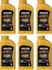 6 x Nulon Apex+ 5W-30 Fuel Efficient Engine Oil 1L Full Synthetic APX5W30A5-1