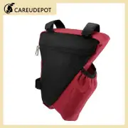 Bike Triangle Frame Bag Front Pouch Cycling Storage Bag Red Item of 1