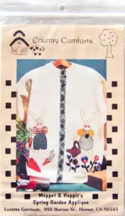 Country Comforts "MOPPIT & HOPPIT'S SPRING GARDEN" Applique PATTERNS - New!