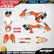 Custom graphics for KTM 85 SX 2018 - 2023 SHOCKWAVE STYLE sticker kit decals