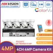 Hikvision 4CH AcuSense 4K NVR 4MP Full Color Home Security Camera System Audio