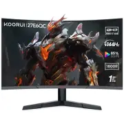 27 Inch 2K QHD 144Hz 1Ms Curved Gaming Monitor,Adpitive-Sync Technology,100% Srg