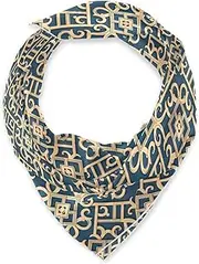 [miaozhen] Silk square Warm wrap scarf for indian for holiday 35 In Flat Geometric Pattern Right Angle chal para mujer, Flat Geometric Pattern Right Angle