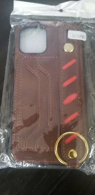 Leather Case for iPhone 12 proMax Bumper Cover with Card Pocket Wallet Case