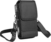 Dual Phone Holster Case for 2 Phones, Diihossbox 2 Cell Phone Pouch with Belt Clip for iPhone 16 15 14 13 12 11 Pro Max/16 15 14 Plus Galaxy S23 S22+ S21 S11+(Fits Otterbox Commuter Case)