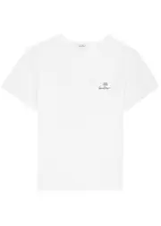 Second Layer Spiderweb Printed Cotton T-shirt - White M