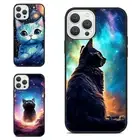 Anti scratch Cover For Samsung S23 S24 S25 FE Plus Ultra cosmic purr cat galaxy
