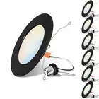 Black LED Recessed Light 6inch, Can Lighting Color Selectable 2700/3000/4000/...