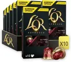 Ultimo Intensity 13 - 100 Aluminium Capsules Nespresso Machines (10X10 Pods Pack