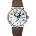 【TIMEX】天美時 X SNOOPY 限量聯名系列棒球款手錶 (咖啡 TXTW2R94900)
