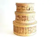 Wood Birch Bark Lunch Box Bread Crate Bread Box Organikprodukt