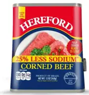 HereFord 25% Less Sodium Corned Beef 12 oz ( Pack of 12 )~6/2028