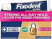 [Fixodent] Ultra Max Hold Plus Scope Secure Denture Adhesive 1.8oz