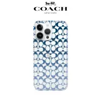 在飛比找momo購物網優惠-【COACH】iPhone 14 精品手機殼 漸層藍經典大C