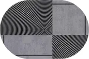 Oval Carpet Balcony Non-Slip, Home Easy to Clean Bedroom Living Room Playroom Sofa Bedside Non-Slip Decor Floor Large Rug 80x150cm Easy to Clean(3.9ft×5.2ft/120×160cm)