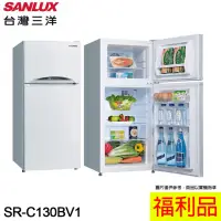 在飛比找momo購物網優惠-【SANLUX 台灣三洋】129L 一級能效變頻雙門冰箱/福