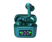 Wireless Earphones Digital Display Active Noise-canceling Charging Box Bluetooth-compatible 5.2 Earbuds with Microphone for Running-Atrovirens