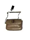 Alexis Bendel Beige Gold Chain Strap Vegan Leather Quilted Crossbody HandBag NWT