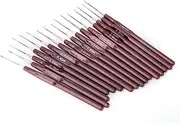 16PCS Lace Crochet Hook Set with Plastic Handle Stainless Steel Knitting Needle for DIY Sewing Tool