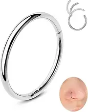 [OUFER] 20G Nose Ring Surgical Steel 316L Nose Piercing Ring 5/6/7/8/9/10/12 mm Piercing Nose Piercing Nose Piercing Nose Piercing Nose Piercing Nose Piercing Nose Piercing Stud