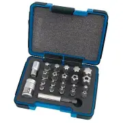 Draper Torx Star Plus Bit Set 23 Piece 1/4 & 3/8" Sq Dr Storage Case 23241