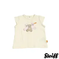 在飛比找momo購物網優惠-【STEIFF德國精品童裝】短袖 圓領 上衣 米黃色(短袖上