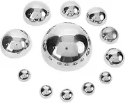 12Pcs Half Globe Decorative Garden Reflection Balls for Indoor and Outdoor Use Mirror Polished Hemisphere for Home Patio Lawn and Photography