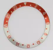 Bezel Insert For & Fits Rolex GMT Master Watch Red Silver Cases 16800 Part
