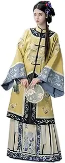 [MAIFURUN] Dynasty Printed Loose Long Sleeve Cheongsam Dress Qipao Suit Cosplay Horse Face Skirt Embroidered Hanfu Clothes